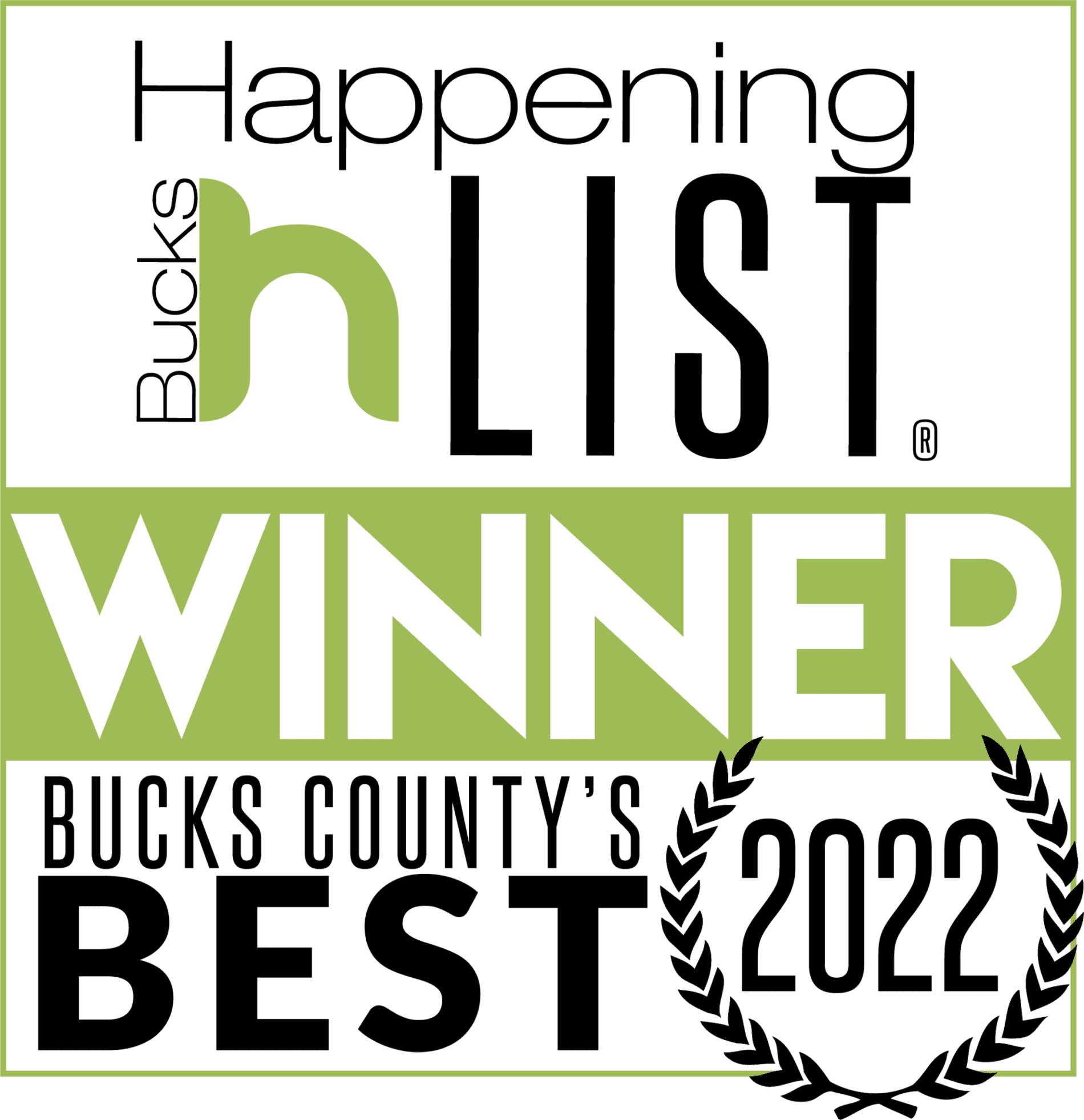 Bucks Happening List 2022 Winner badge